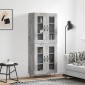 vidaXL Ντουλάπι Γκρι Σκυροδέματος 69,5x34x180 εκ. Επεξεργασμένο Ξύλο