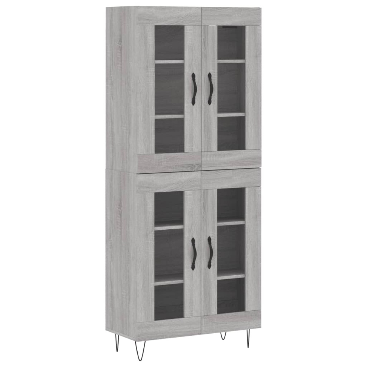 vidaXL Ντουλάπι Γκρι Sonoma 69,5 x 34 x 180 εκ. Επεξεργασμένο Ξύλο