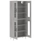 vidaXL Ντουλάπι Γκρι Sonoma 69,5 x 34 x 180 εκ. Επεξεργασμένο Ξύλο