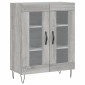 vidaXL Ντουλάπι Γκρι Sonoma 69,5 x 34 x 180 εκ. Επεξεργασμένο Ξύλο