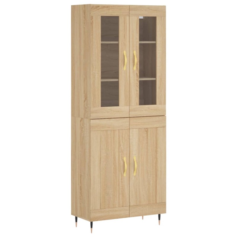 vidaXL Ντουλάπι Sonoma δρυς 69,5 x 34 x 180 εκ. από Επεξεργασμένο Ξύλο