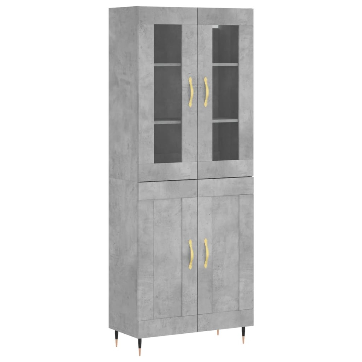 vidaXL Ντουλάπι Γκρι Σκυροδέματος 69,5x34x180 εκ. Επεξεργασμένο Ξύλο