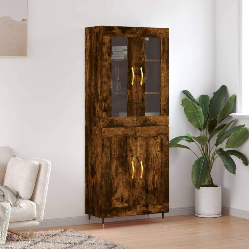 vidaXL Ντουλάπι Καπνιστή Δρυς 69,5x34x180 εκ. από Επεξεργασμένο Ξύλο