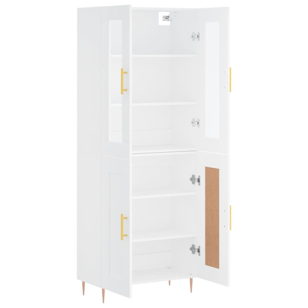 vidaXL Ντουλάπι Λευκό 69,5x34x180 εκ. από Επεξεργασμένο Ξύλο