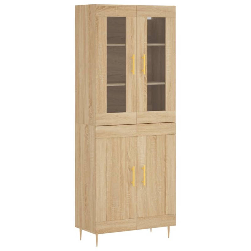 vidaXL Ντουλάπι Sonoma δρυς 69,5 x 34 x 180 εκ. από Επεξεργασμένο Ξύλο