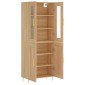 vidaXL Ντουλάπι Sonoma δρυς 69,5 x 34 x 180 εκ. από Επεξεργασμένο Ξύλο