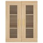 vidaXL Ντουλάπι Sonoma δρυς 69,5 x 34 x 180 εκ. από Επεξεργασμένο Ξύλο