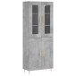 vidaXL Ντουλάπι Γκρι Σκυροδέματος 69,5x34x180 εκ. Επεξεργασμένο Ξύλο