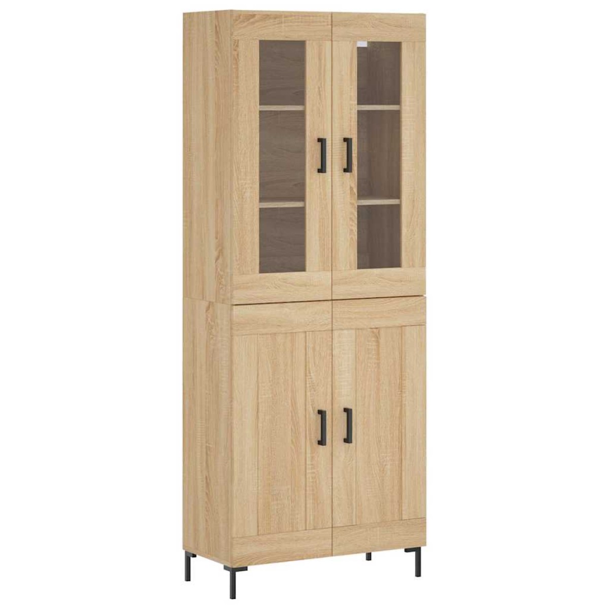 vidaXL Ντουλάπι Sonoma δρυς 69,5 x 34 x 180 εκ. από Επεξεργασμένο Ξύλο