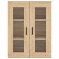vidaXL Ντουλάπι Sonoma δρυς 69,5 x 34 x 180 εκ. από Επεξεργασμένο Ξύλο