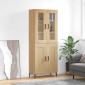 vidaXL Ντουλάπι Sonoma δρυς 69,5 x 34 x 180 εκ. από Επεξεργασμένο Ξύλο
