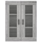 vidaXL Ντουλάπι Γκρι Sonoma 69,5 x 34 x 180 εκ. Επεξεργασμένο Ξύλο
