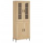 vidaXL Ντουλάπι Sonoma δρυς 69,5 x 34 x 180 εκ. από Επεξεργασμένο Ξύλο