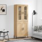 vidaXL Ντουλάπι Sonoma δρυς 69,5 x 34 x 180 εκ. από Επεξεργασμένο Ξύλο