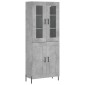 vidaXL Ντουλάπι Γκρι Σκυροδέματος 69,5x34x180 εκ. Επεξεργασμένο Ξύλο