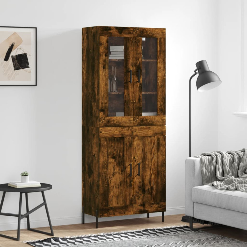 vidaXL Ντουλάπι Καπνιστή Δρυς 69,5x34x180 εκ. από Επεξεργασμένο Ξύλο