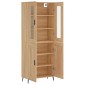 vidaXL Ντουλάπι Sonoma δρυς 69,5 x 34 x 180 εκ. από Επεξεργασμένο Ξύλο