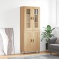 vidaXL Ντουλάπι Sonoma δρυς 69,5 x 34 x 180 εκ. από Επεξεργασμένο Ξύλο