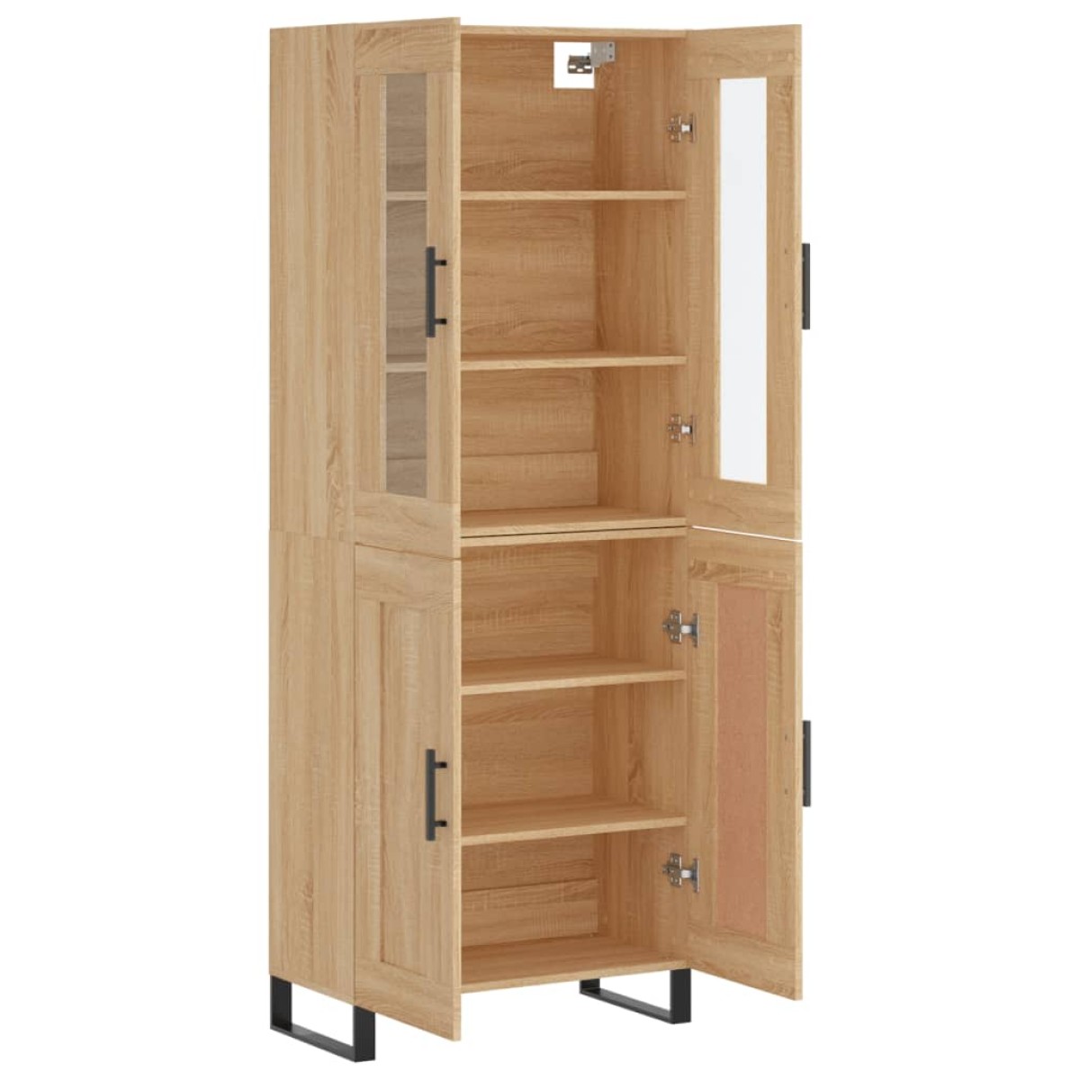 vidaXL Ντουλάπι Sonoma δρυς 69,5 x 34 x 180 εκ. από Επεξεργασμένο Ξύλο