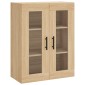 vidaXL Ντουλάπι Sonoma δρυς 69,5 x 34 x 180 εκ. από Επεξεργασμένο Ξύλο