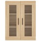 vidaXL Ντουλάπι Sonoma δρυς 69,5 x 34 x 180 εκ. από Επεξεργασμένο Ξύλο