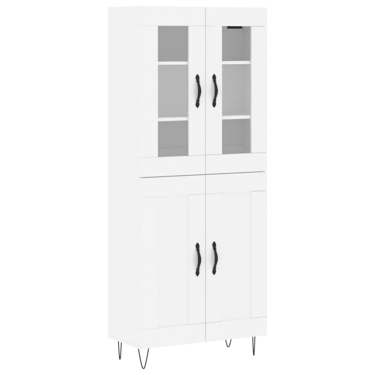 vidaXL Ντουλάπι Λευκό 69,5x34x180 εκ. από Επεξεργασμένο Ξύλο