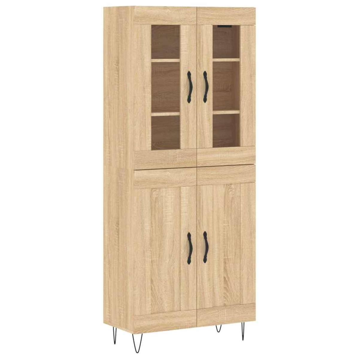 vidaXL Ντουλάπι Sonoma δρυς 69,5 x 34 x 180 εκ. από Επεξεργασμένο Ξύλο