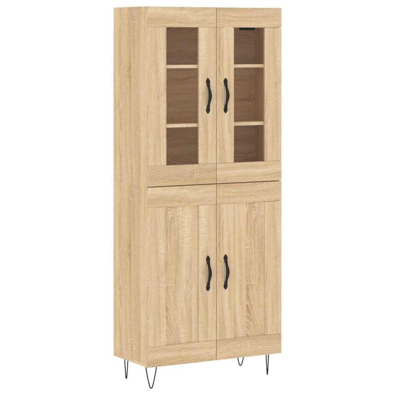 vidaXL Ντουλάπι Sonoma δρυς 69,5 x 34 x 180 εκ. από Επεξεργασμένο Ξύλο