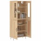 vidaXL Ντουλάπι Sonoma δρυς 69,5 x 34 x 180 εκ. από Επεξεργασμένο Ξύλο