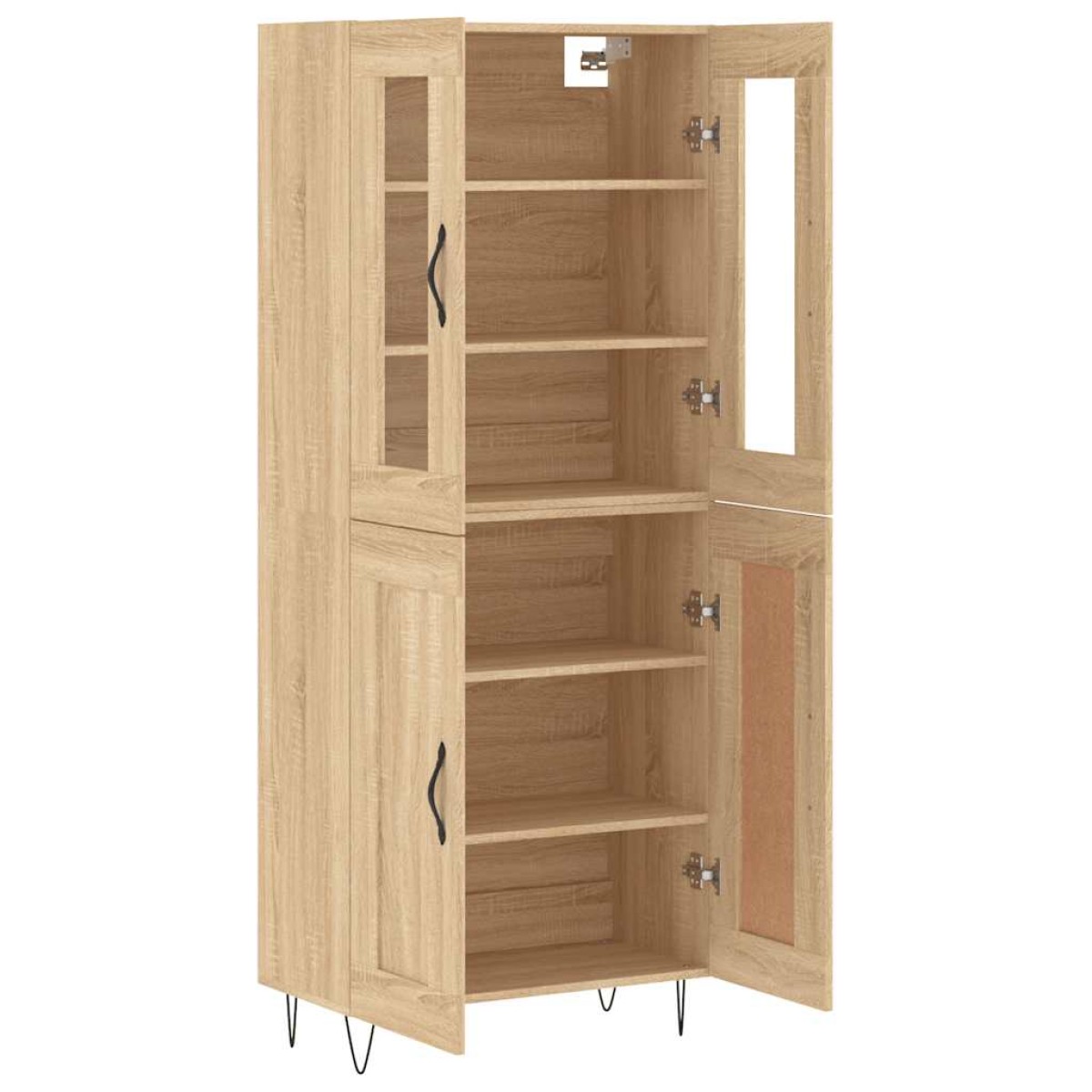 vidaXL Ντουλάπι Sonoma δρυς 69,5 x 34 x 180 εκ. από Επεξεργασμένο Ξύλο