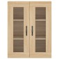 vidaXL Ντουλάπι Sonoma δρυς 69,5 x 34 x 180 εκ. από Επεξεργασμένο Ξύλο