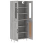 vidaXL Ντουλάπι Γκρι Sonoma 69,5 x 34 x 180 εκ. Επεξεργασμένο Ξύλο