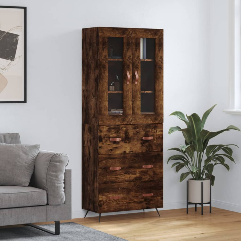 vidaXL Ντουλάπι Καπνιστή Δρυς 69,5x34x180 εκ. από Επεξεργασμένο Ξύλο