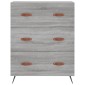 vidaXL Ντουλάπι Γκρι Sonoma 69,5 x 34 x 180 εκ. Επεξεργασμένο Ξύλο