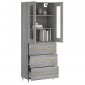 vidaXL Ντουλάπι Γκρι Sonoma 69,5 x 34 x 180 εκ. Επεξεργασμένο Ξύλο