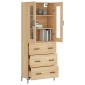 vidaXL Ντουλάπι Sonoma δρυς 69,5 x 34 x 180 εκ. από Επεξεργασμένο Ξύλο
