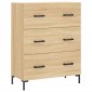 vidaXL Ντουλάπι Sonoma δρυς 69,5 x 34 x 180 εκ. από Επεξεργασμένο Ξύλο