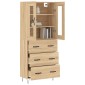 vidaXL Ντουλάπι Sonoma δρυς 69,5 x 34 x 180 εκ. από Επεξεργασμένο Ξύλο