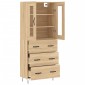 vidaXL Ντουλάπι Sonoma δρυς 69,5 x 34 x 180 εκ. από Επεξεργασμένο Ξύλο