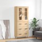 vidaXL Ντουλάπι Sonoma δρυς 69,5 x 34 x 180 εκ. από Επεξεργασμένο Ξύλο