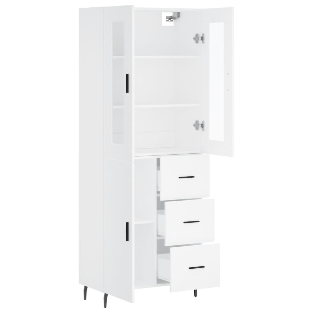 vidaXL Ντουλάπι Λευκό 69,5x34x180 εκ. από Επεξεργασμένο Ξύλο