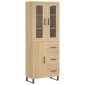 vidaXL Ντουλάπι Sonoma δρυς 69,5 x 34 x 180 εκ. από Επεξεργασμένο Ξύλο