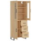 vidaXL Ντουλάπι Sonoma δρυς 69,5 x 34 x 180 εκ. από Επεξεργασμένο Ξύλο