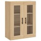 vidaXL Ντουλάπι Sonoma δρυς 69,5 x 34 x 180 εκ. από Επεξεργασμένο Ξύλο