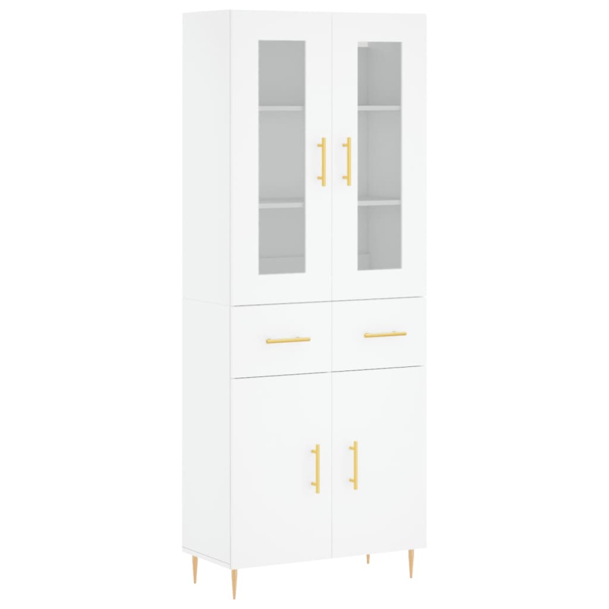 vidaXL Ντουλάπι Λευκό 69,5x34x180 εκ. από Επεξεργασμένο Ξύλο