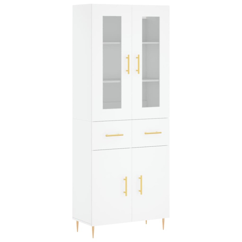 vidaXL Ντουλάπι Λευκό 69,5x34x180 εκ. από Επεξεργασμένο Ξύλο