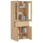 vidaXL Ντουλάπι Sonoma δρυς 69,5 x 34 x 180 εκ. από Επεξεργασμένο Ξύλο