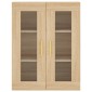 vidaXL Ντουλάπι Sonoma δρυς 69,5 x 34 x 180 εκ. από Επεξεργασμένο Ξύλο