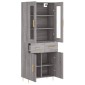 vidaXL Ντουλάπι Γκρι Sonoma 69,5 x 34 x 180 εκ. Επεξεργασμένο Ξύλο