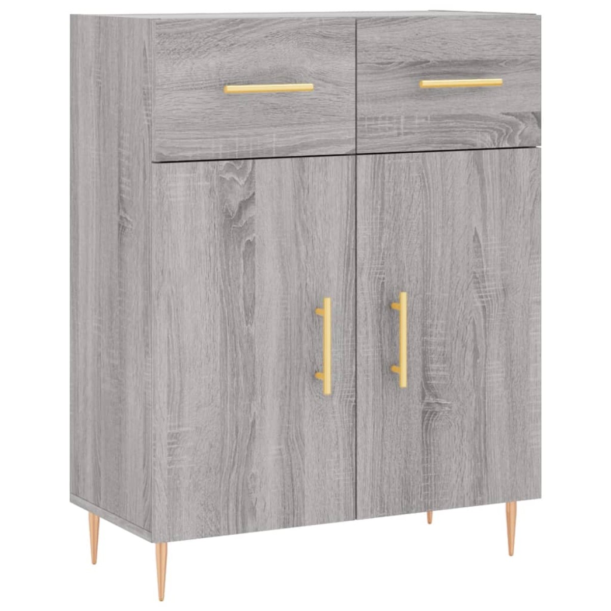 vidaXL Ντουλάπι Γκρι Sonoma 69,5 x 34 x 180 εκ. Επεξεργασμένο Ξύλο